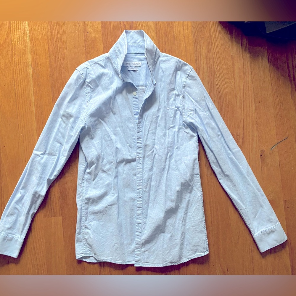 ZARA Boys button down long sleeve shirt